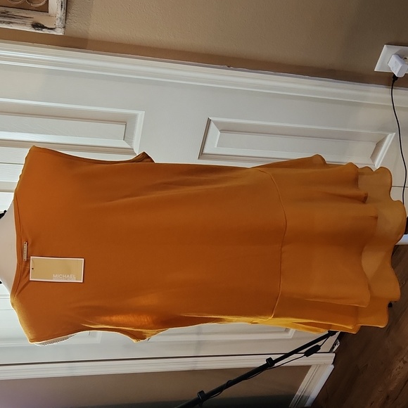 NWT, Michael Kors, Women's Top, Size XL, Mustard Color - Picture 5 of 11